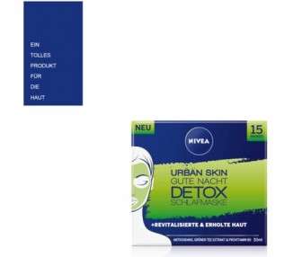 Nivea Urban Skin Detox Sleep Mask Organic Green Tea & Hyaluron 1L