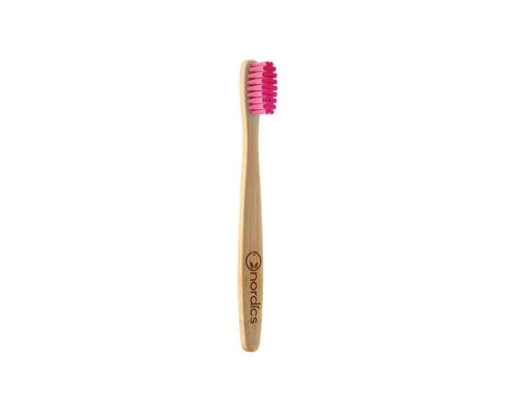 Nordics Organic Care Eco Kids Bamboo Toothbrush with Pink Bristles