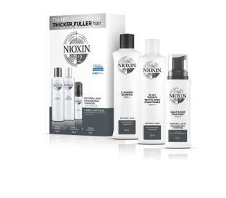 Nioxin Trial Kit 2 Hair Care System 3-Step Scalp Care Cleanser and Revitalizer - Pack of 3