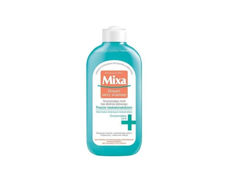 Mixa Anti-Imperfection Facial Toner with Cleansing Zinc for Sensitive Skin 200ml