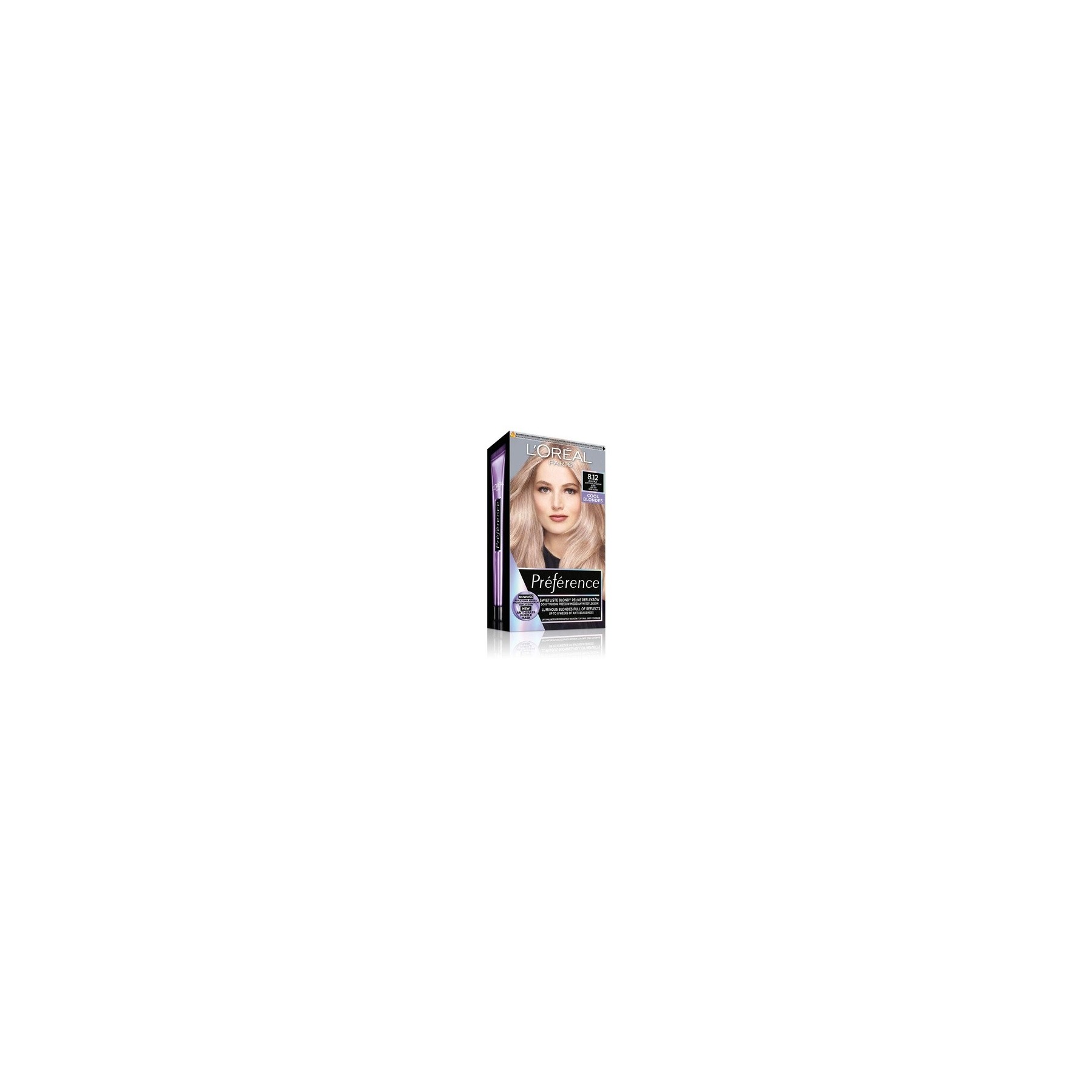 Loreal Preference Hair Color 8.12 Alaska - Light Ash Beige Blond