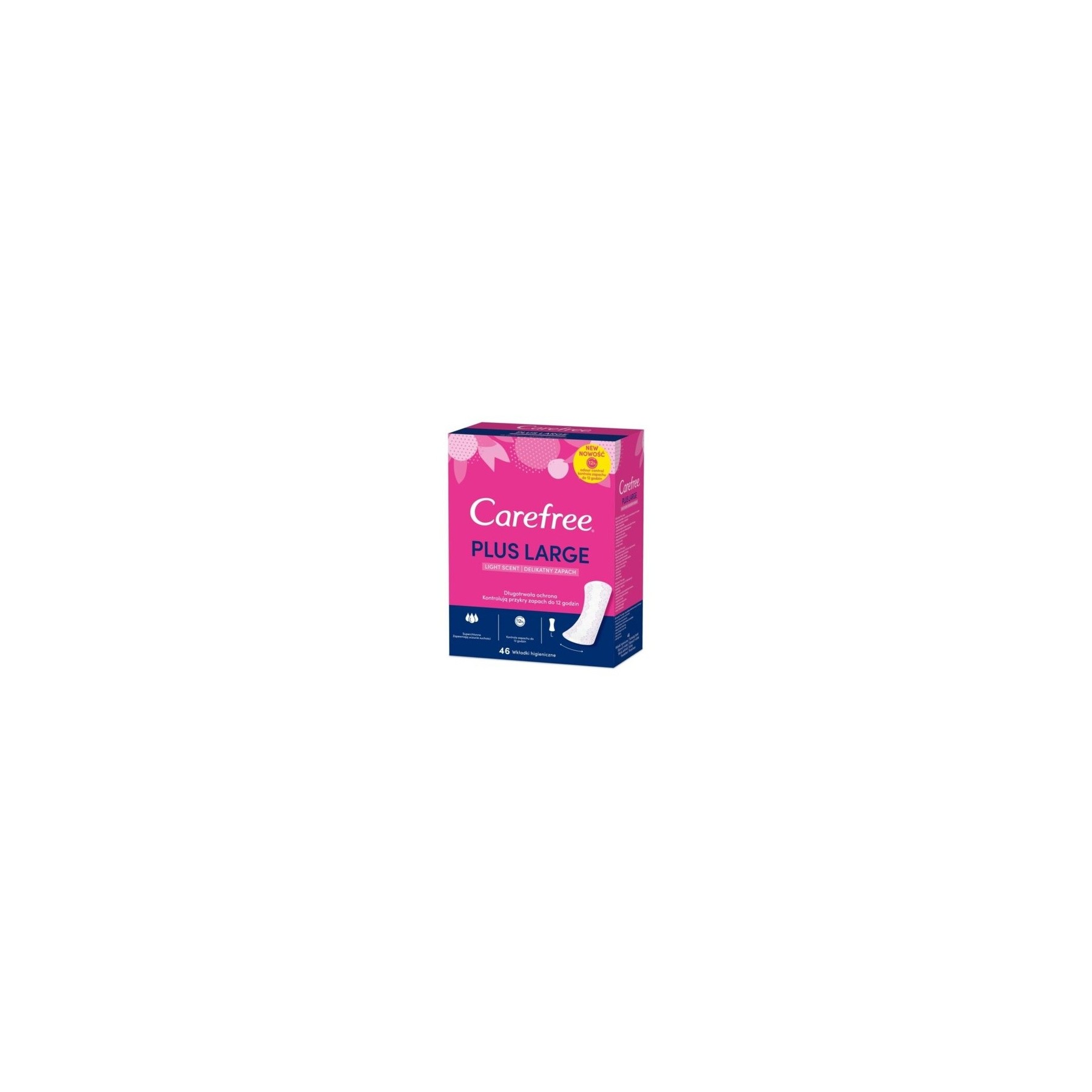 Carefree Plus Large Light Scent Panty Liners 46 Count