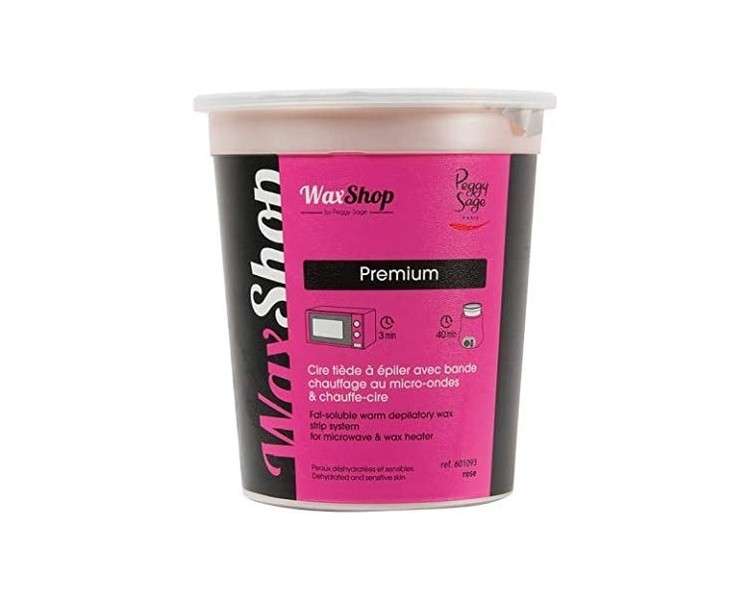 Peggy Sage Warm Wax Pot for Hair Removal 700ml Pink - Microwaveable