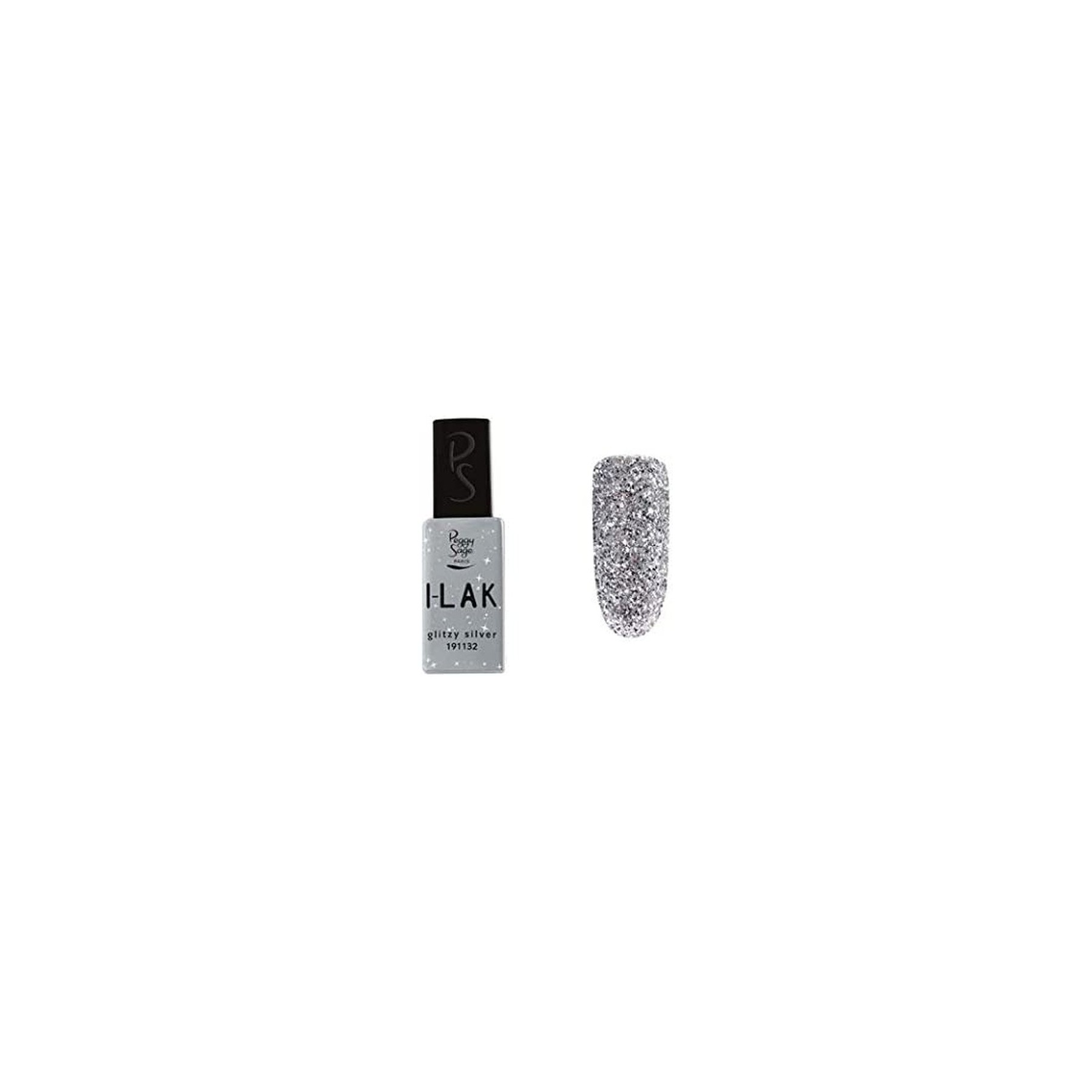 Peggy Sage I-LAK Soak Off Gel Polish Glitzy Silver 11ml