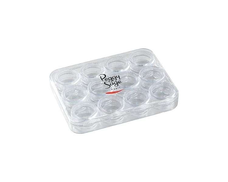 Nail Art Box with 12 Screw Compartments - Empty