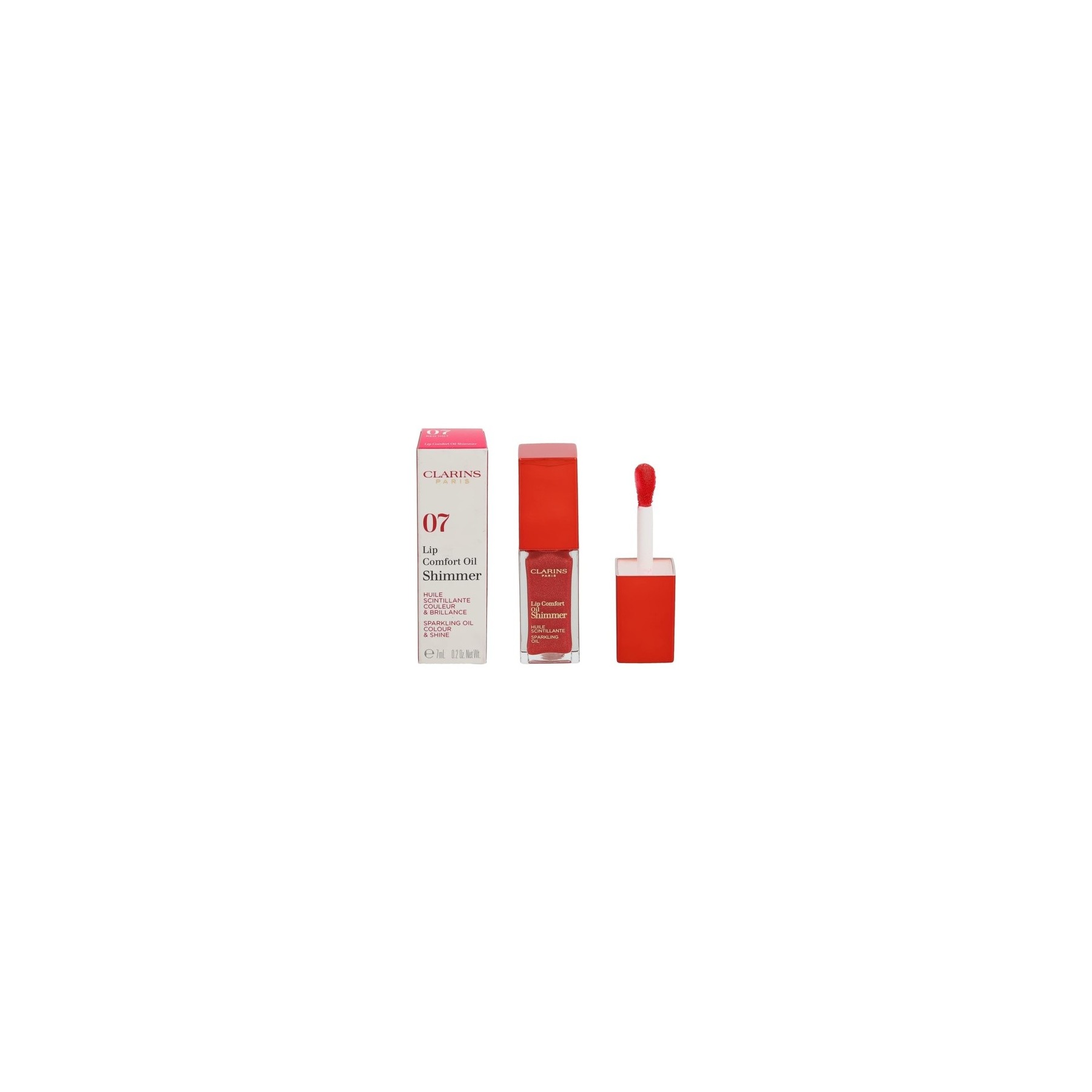 Clarins Instant Light Lip Comfort Oil Shimmer 7ml Lip Gloss Red