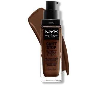 NYX Professional Makeup Can't Stop Won't Stop Foundation Deep Espresso 24-30ml