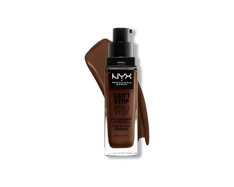 NYX Professional Makeup Can't Stop Won't Stop Foundation Deep Espresso 24-30ml