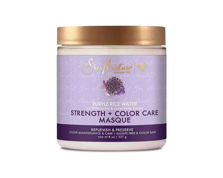 Sheamoisture Strength + Color Care Mask for Damaged Hair with Purple Rice Water 237ml