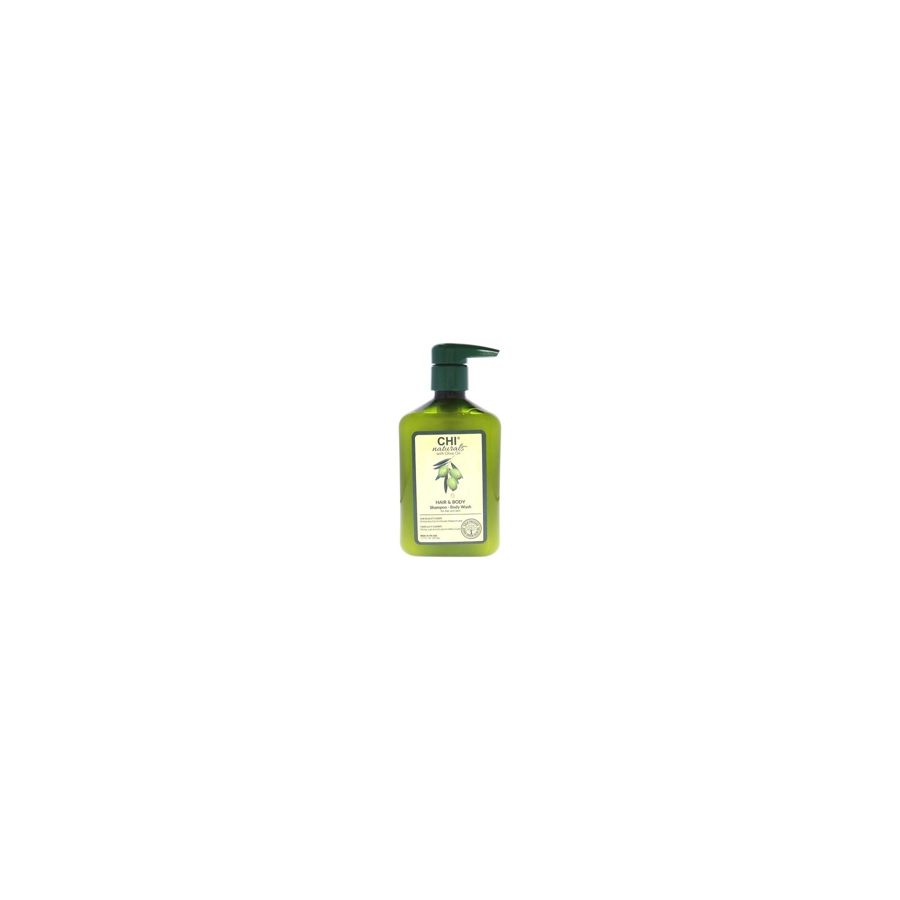 CHI Naturals with Olive Oil Hair Shampoo and Body Wash 340ml 11.5oz