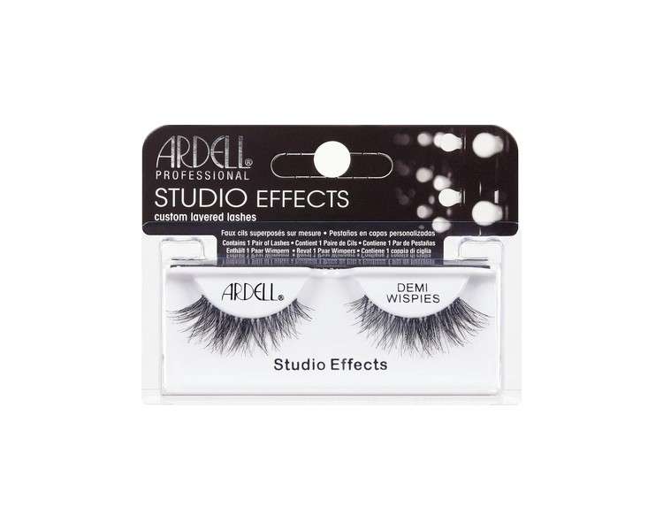 Ardell Professional Studio Effects Demi Wispies Reusable Real Hair Eyelashes for an Irresistible Look