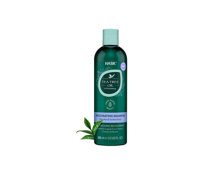 HASK Tea Tree Oil & Rosemary Shampoo Soothing and Restoring Scalp Care 355ml