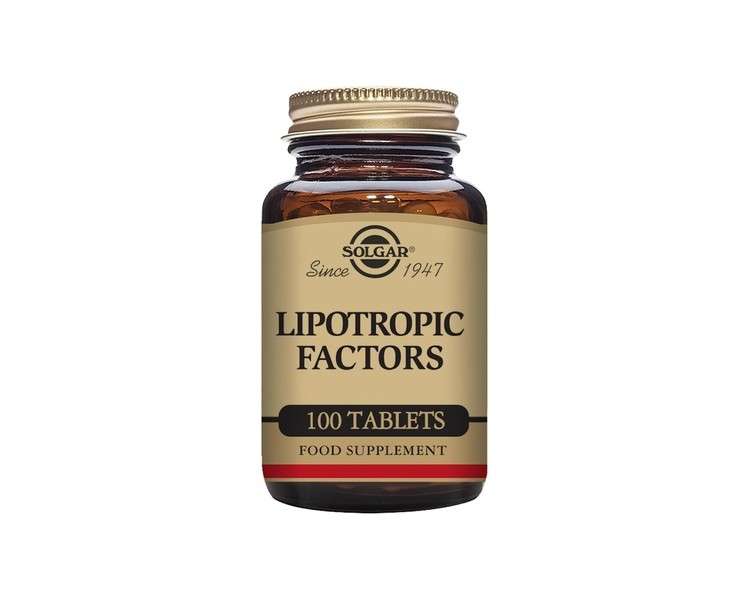 Solgar Lipotropic Factors Tablets - Liver Support Hormone and Nutrient Transportation Vegan Gluten Free and Kosher