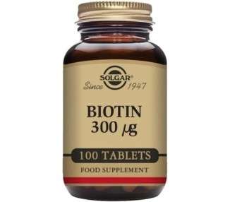 Solgar Biotin 300mcg 100 Tablets
