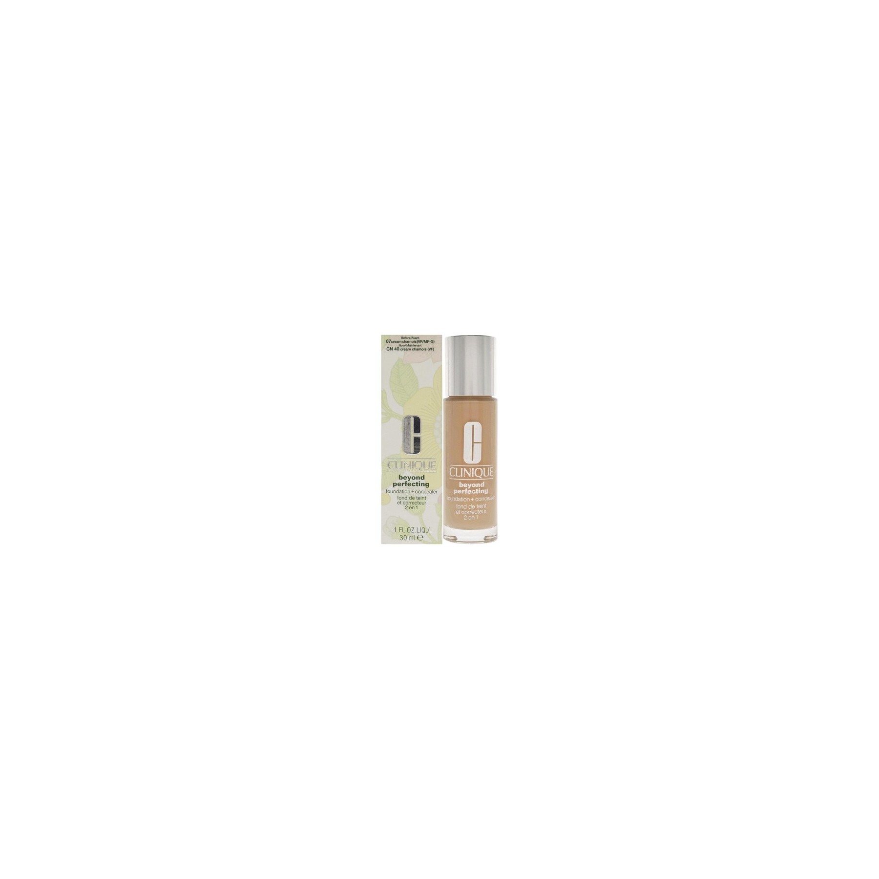 Clinique Beyond Perfecting Foundation + Concealer CN 40 Cream Chamois 30ml 1 fl.oz. 7 Cream Chamois VF-G