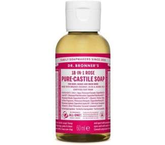 Dr. Bronner's Rose 18-in-1 Magic Soap Organic Liquid Soap 60ml