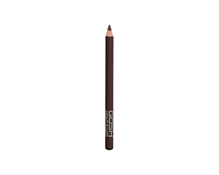 GOSH 2 in 1 Kohl Eyeliner and Kajal Makeup Pencil with Vitamin E - Espresso - Vegan and Perfume Free