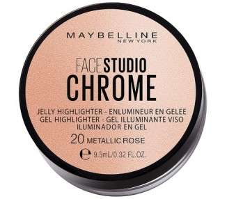 Maybelline New York Face Studio Chrome Jelly Highlighter Rose 38g
