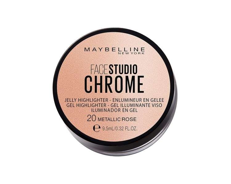 Maybelline New York Face Studio Chrome Jelly Highlighter Rose 38g