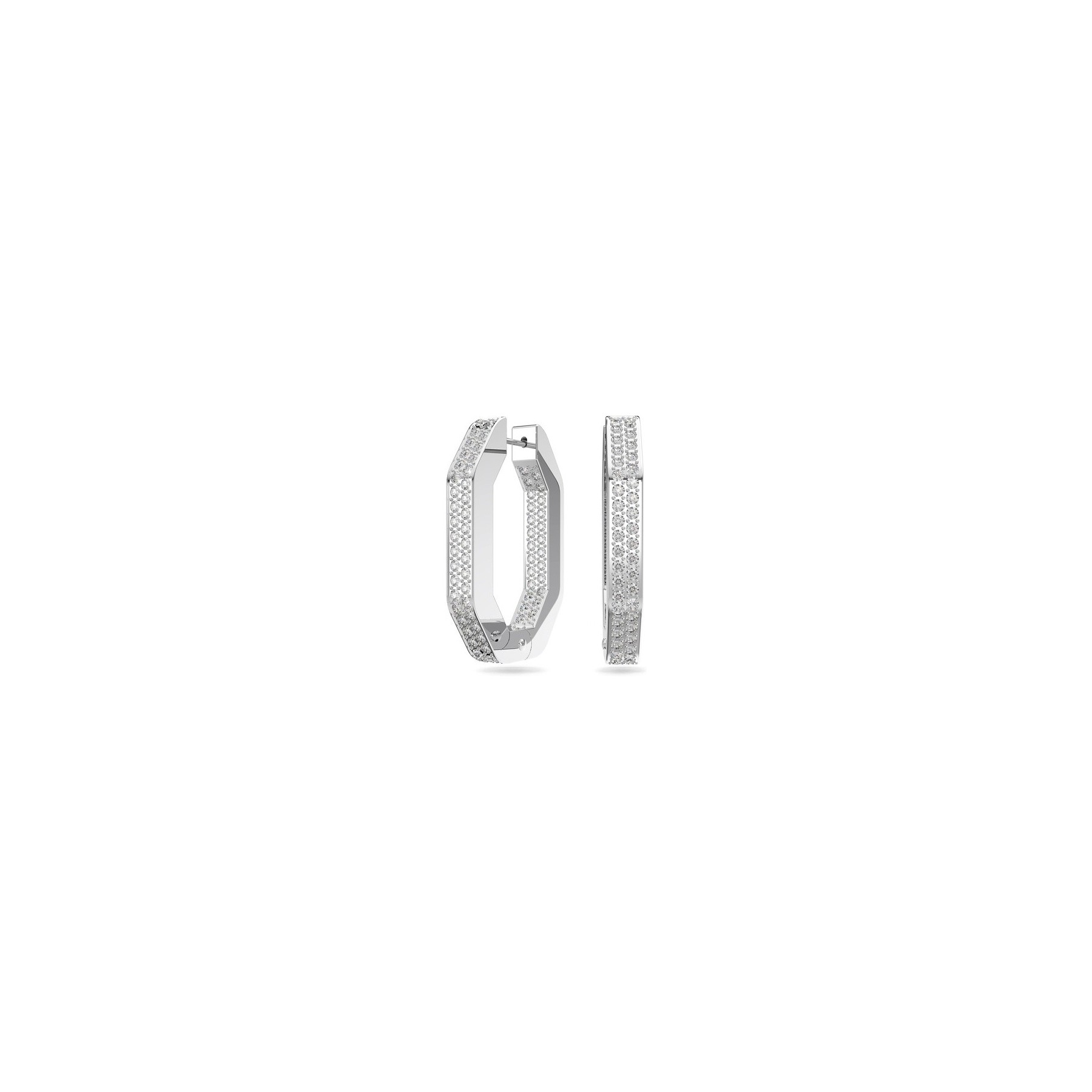 Swarovski Dextera Collection Earrings Crystals Rhodium Plated White