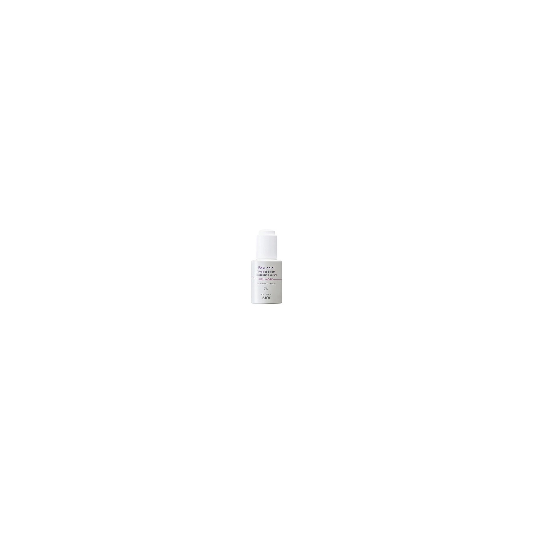 PURITO Bakuchiol Timeless Bloom Revitalizing Serum 30ml 1.01 fl. oz. Vegan and Cruelty-Free Korean Skin Care