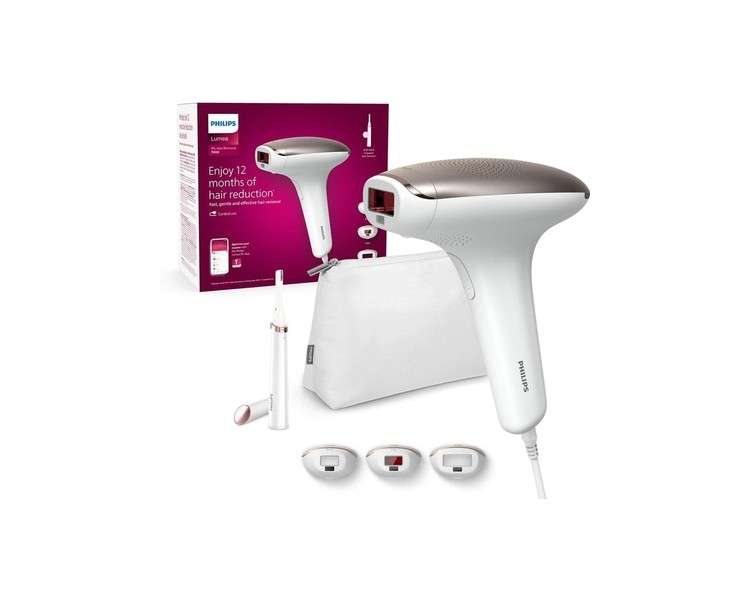 Philips Lumea IPL Hair Removal Device 7000 Series with Satin Compact Precision Trimmer 3 Attachments for Body Face and Bikini Zone Model BRI923/00 Series 7000