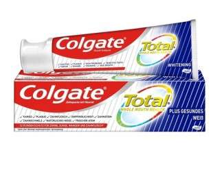 Colgate Total Plus Healthy White Toothpaste 75ml - Superior Protection for Teeth, Tongue, Cheeks & Gums