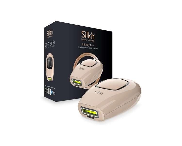 Silk'n Infinity Fast IPL Hair Removal Device for Body and Face 600K Ultra Fast Light Pulses Suitable for All Skin Tones New Model