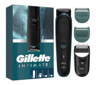 Gillette Intimate Trimmer for Men i5 for the Intimate Area SkinFirst Intimate Shaver with Lifelong Sharp Blades Waterproof Cordless for Wet and Dry Use