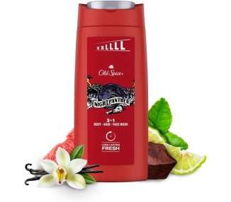 Old Spice Night Panther Shower Gel & Shampoo For Men 675ml 3-in-1 Body-Hair-Face Wash Long-lasting Fresh