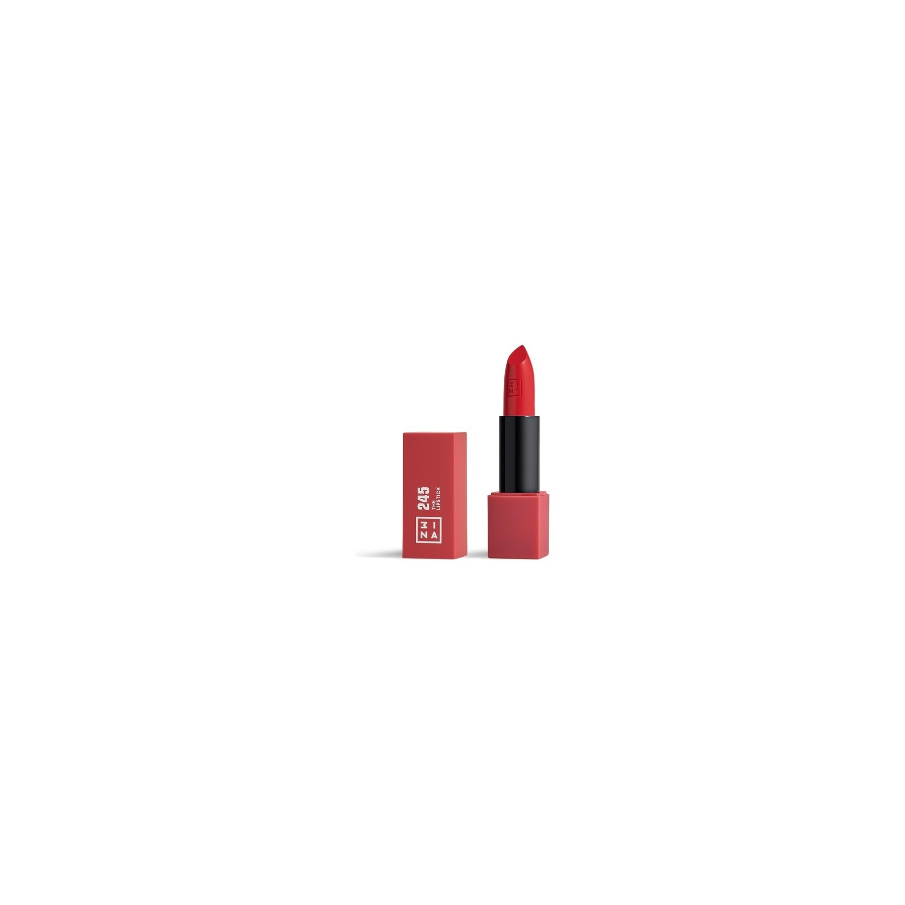 3INA Makeup The Lipstick 245 Pink Red Lipstick with Vitamin E and Shea Butter Long Lasting Lip Colour Matte Finish Creamy Texture Vegan Cruelty Free