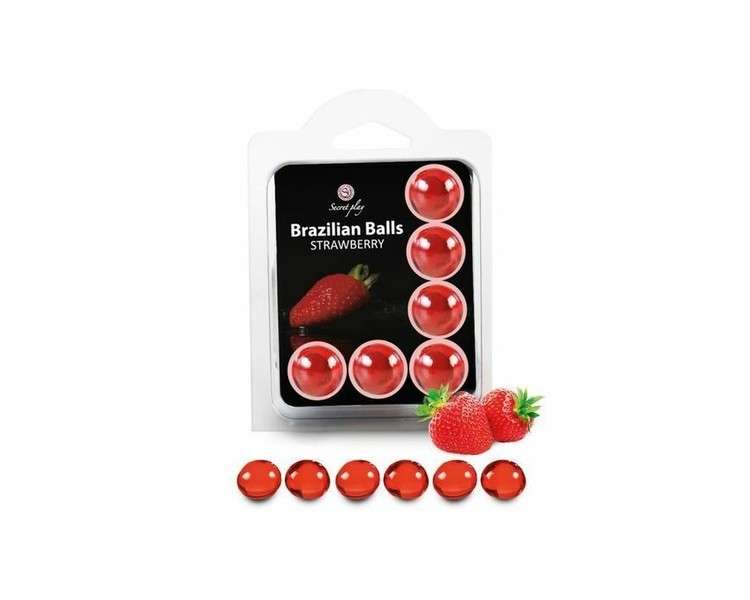 Secret Play Brazilian Strawberry Aphrodisiac Sexual Aid Lubricant 6 Balls