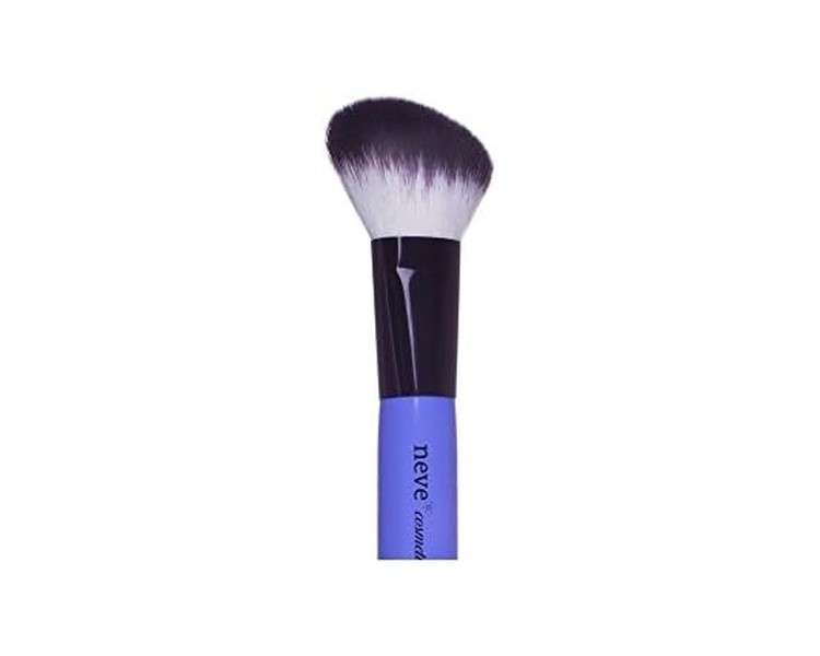 Neve Cosmetics Soft Angled Contour Brush for Sculpting Facial Volumes Blue Contour
