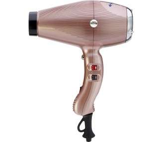 Gamma Più Professional Hair Dryer Dual Aria Ionic with Heat Control and Silver Coated Grill