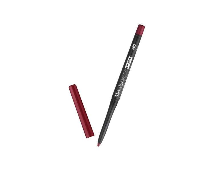 Pupa Milano Made To Last Definition Lips 302 Chic Burgundy Lip Pencil for Women 0.001 oz