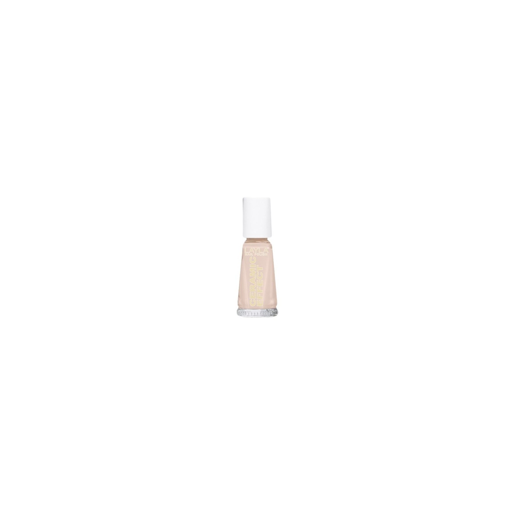 Layla Cosmetics Ceramic Effect Nail Polish White Peach 0.01l