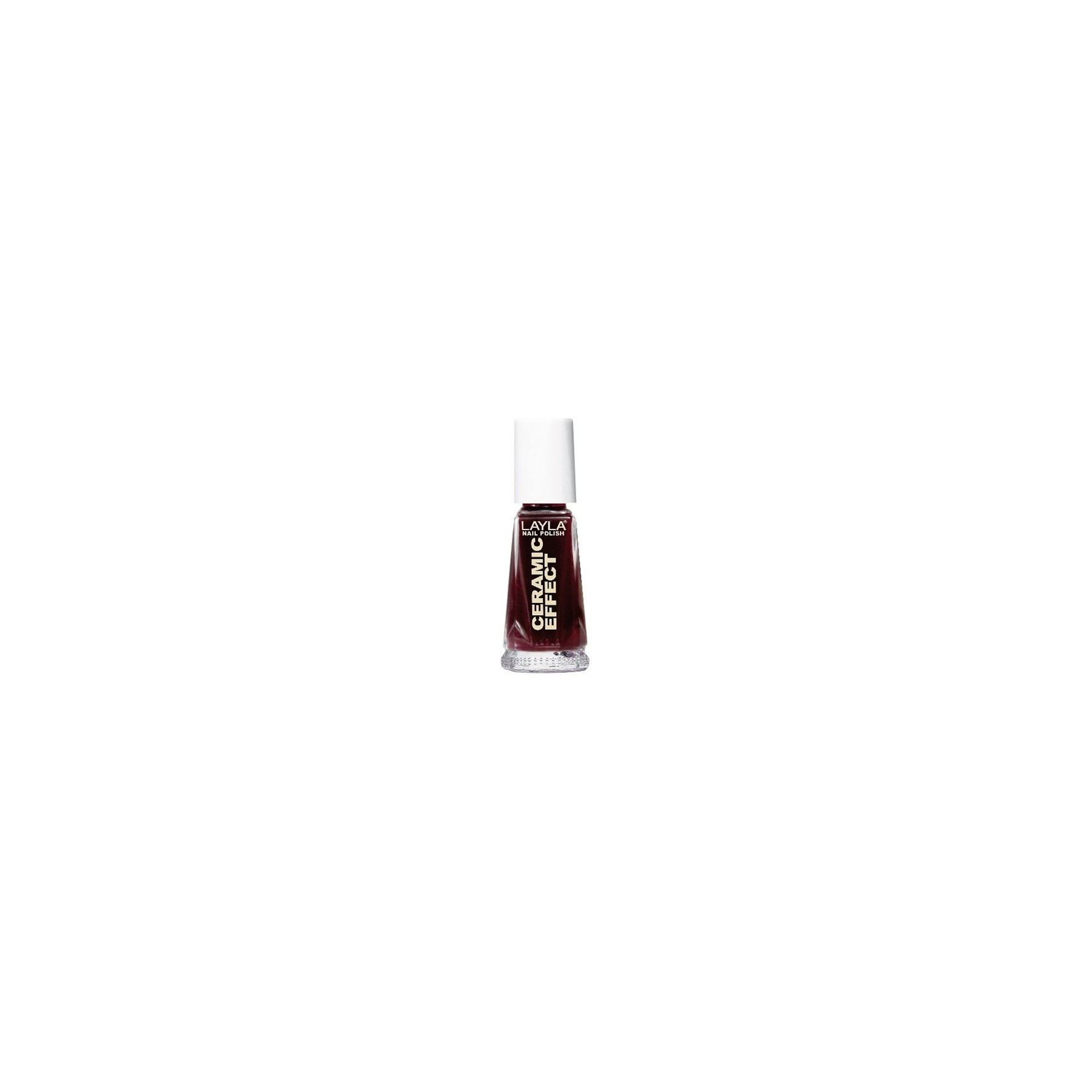 Layla Cosmetics 1243R23-014 Ceramic Effect Nail Polish Vamp Red 0.34 oz