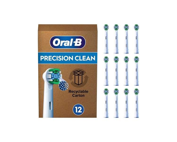 Oral-B Pro Precision Clean Electric Toothbrush Head X-Shape and Angled Bristles Pack of 12