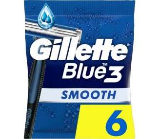 Gillette Blue3 Smooth Disposable Razors for Men 3 Blade Razor 40° Pivoting Head ComfortGel Technology