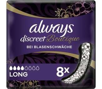 Always Discreet Boutique Long Incontinence Pads 8 Pads