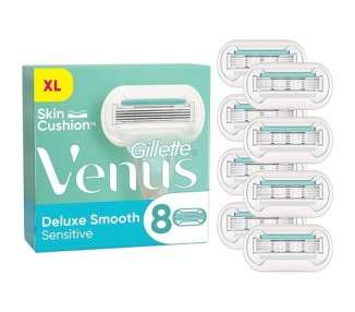 Gillette Venus Deluxe Smooth Sensitive Women's Razor Blades 8 Replacement Blades