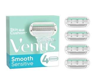 Replacement Blades for Gillette Venus Deluxe Smooth Sensitive Women's Razor 4-Pack 5 Blades for a Longer Lasting Smooth Shave - Pack of 4