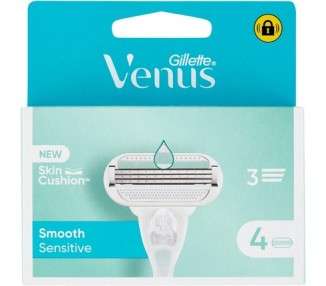 Gillette Venus Deluxe Smooth Sensitive Shaver Refills for Women 5 Blades - Pack of 4