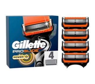 Gillette ProGlide Power Razor Blades 4 Replacement Blades for Men's Wet Shaver with 5-Blade Technology