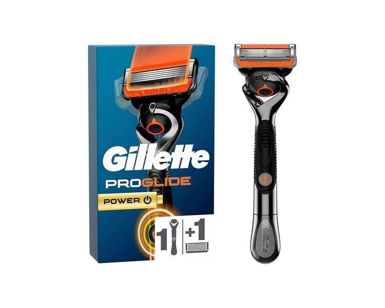 Gillette ProGlide Power Men's Wet Razor + 1 Razor Blade with 5-Blade, Gift for Men