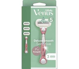 Gillette Venus Deluxe Smooth Sensitive Women's Razor 3 Pieces - Pack of 3