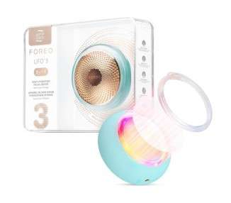 FOREO UFO 3 5-in-1 Full Facial LED Mask Treatment Deep Moisturizer Anti-Aging Face Mask Beauty Face Massager Arctic Blue