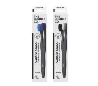 The Humble Co. Plant-Based Toothbrush with Sensitive Bristles - Pack of 2