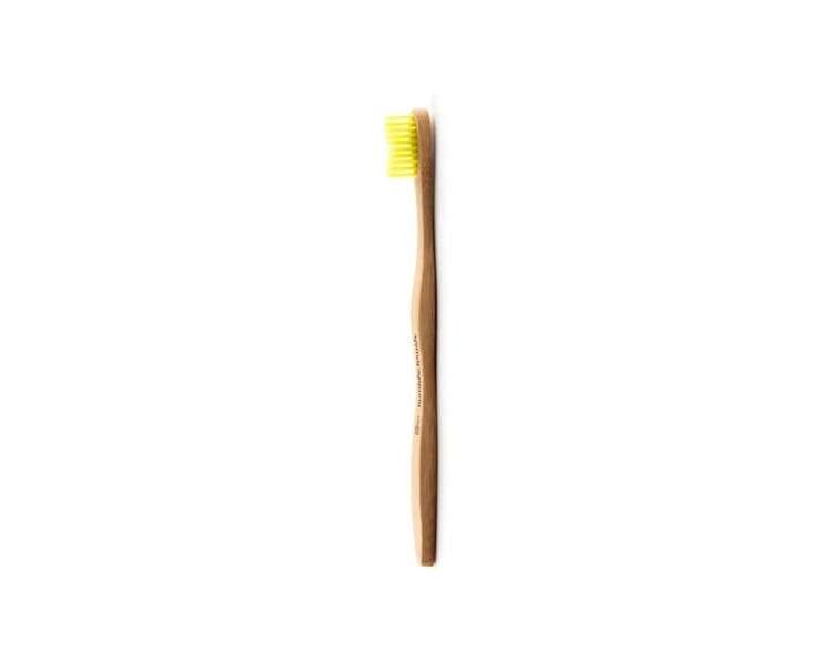 The Humble Co. Bamboo Toothbrush Yellow Soft Bristles Biodegradable Eco-Friendly Vegan for Your Everyday Oral Care Dentist Approved 1 Count