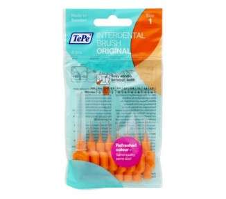 TePe Orange Interdental Brush ISO Size 1 0.45mm - Pack of 8